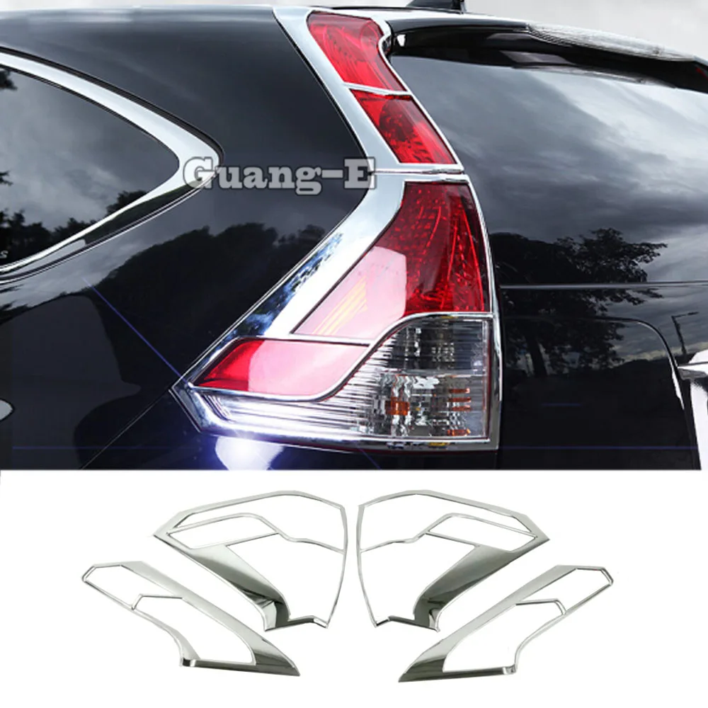 

Car Detector ABS Chrome Cover Trim Back Tail Rear Light Lamp Frame Parts 4pcs For Honda CRV CR-V 2012 2013 2014 2015 2016