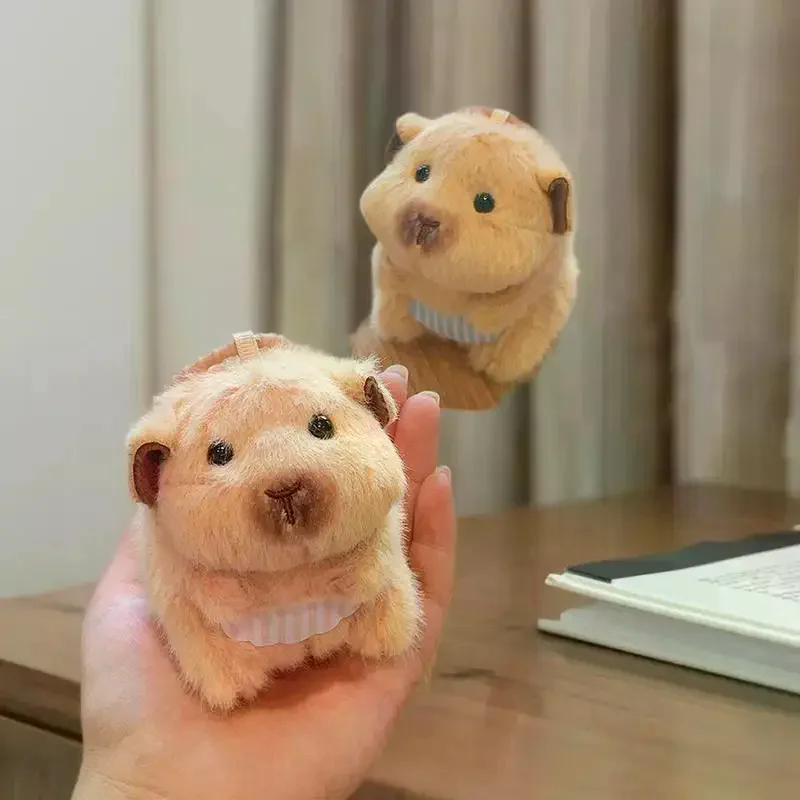 Llavero de felpa suave de hámster adorable, mochila atractiva, regalos de decoración colgantes