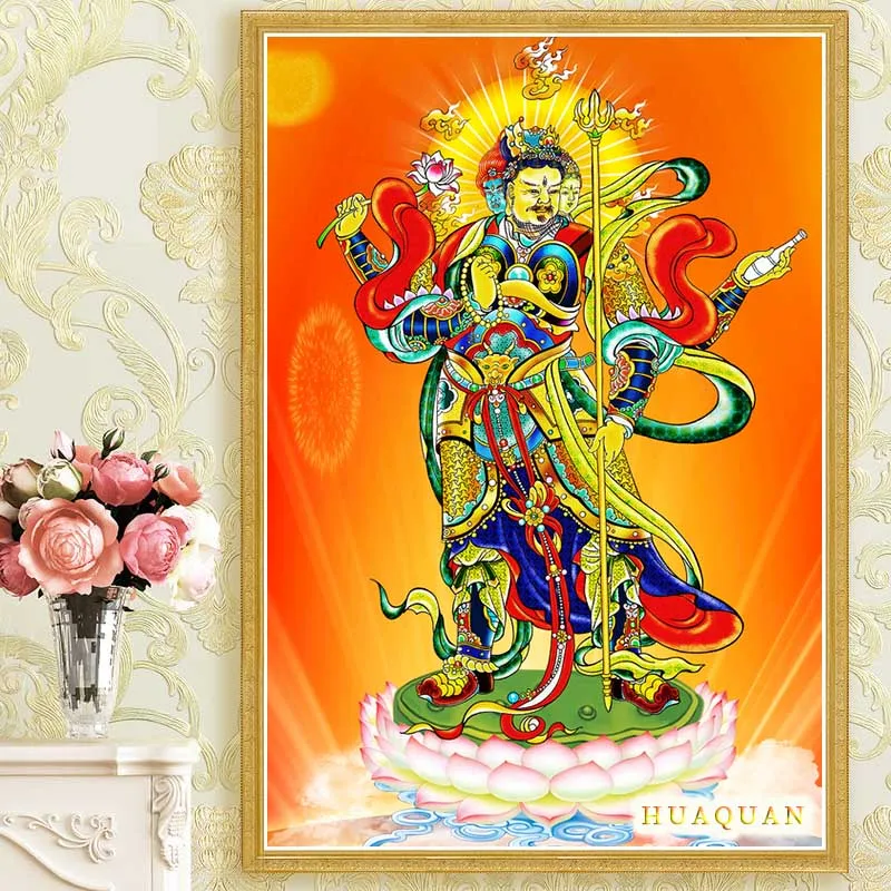 DIY Cross stitch kit cotton thread full embroidery Mortadori is the King of freedom Buddhism Handmade crafts Gift Stitchwork