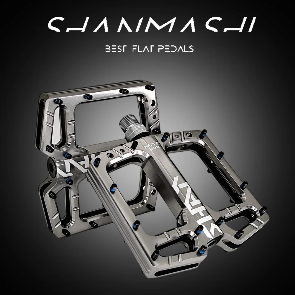 

MTB Bike Pedals 3 Bearings Nonslip Polished Hollow Mountain Road Bicycle Platform Pedals Aluminum Alloy Wide Cycling Accessories