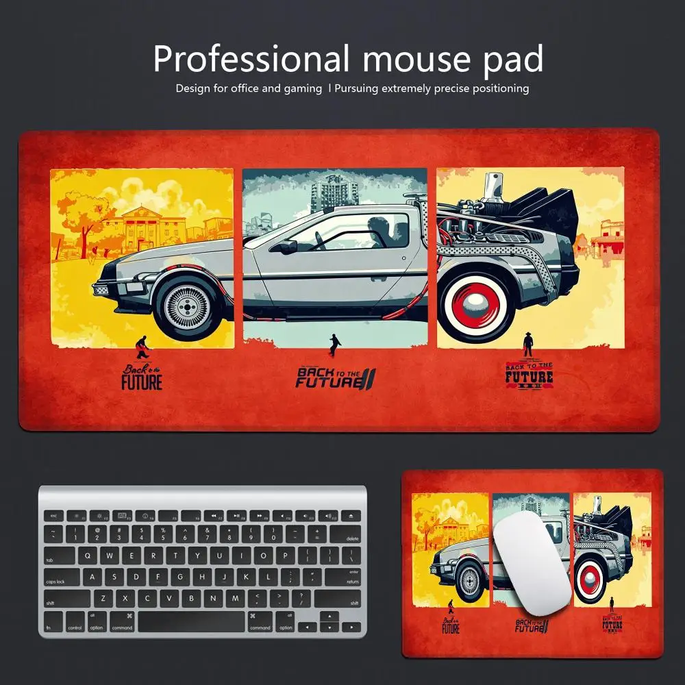 Classic Movie B-Back To The F-Future Mouse Pad Anti Slip Rubber Desk Mat Edge Locked Thickened Laptop Gaming Table Pad Daily Use