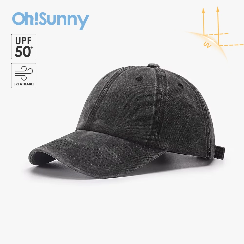 OhSunny Unisex Baseball Cap New Professional Adjustable Fashion Hip Hop Hat for Outdoors Sports Solid Color Snapback Cap