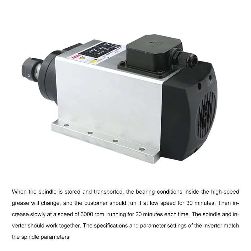 3.0kw Spindle Motor ER20 8.6A Air-Cooled Spindle 300Hz 18000rpm 4pcs Bearing, CNC Milling Machine Engraving Milling Machine