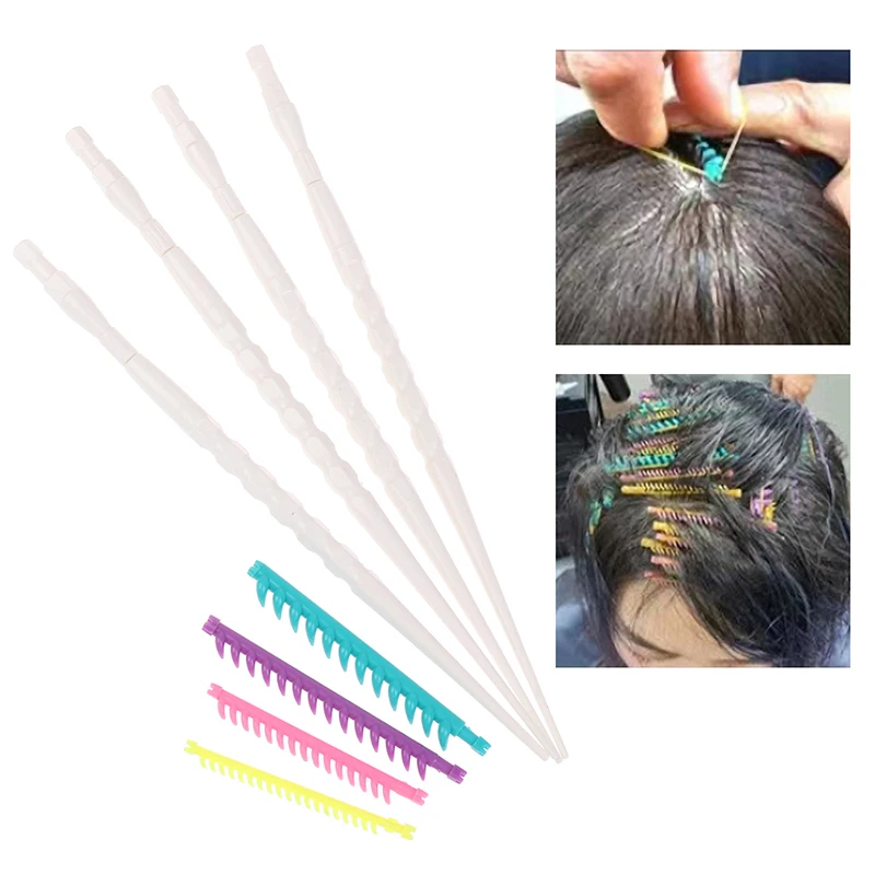 20/30Pcs 2.3/3.3/4/5mm Hair Root Perm Rods Bars Curlers With Clips Bangs Fluffy Salon Hair Rollers Set Hair Styling Tools
