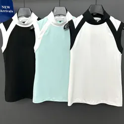 2025 New Women's Golf Sleeveless T-shirt, Golf Sports Shirt, Comfortable, Breathable, Quick Drying, Free Shipping