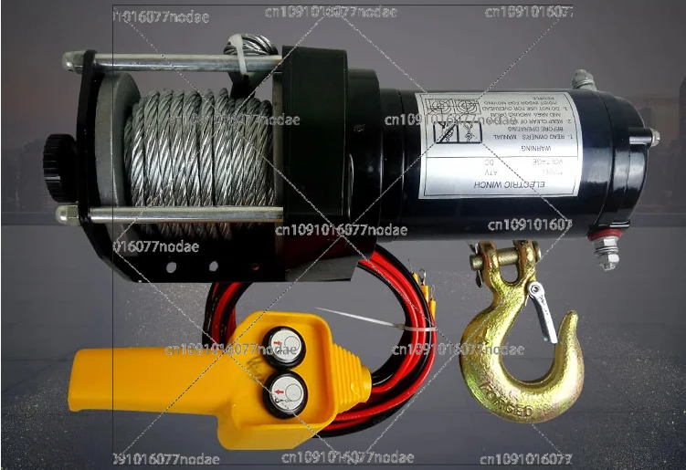 12V 24V  12000 Lbs, Electric Winch, Small Car Crane, Electric Hoist Winch, Wireless/wired Control