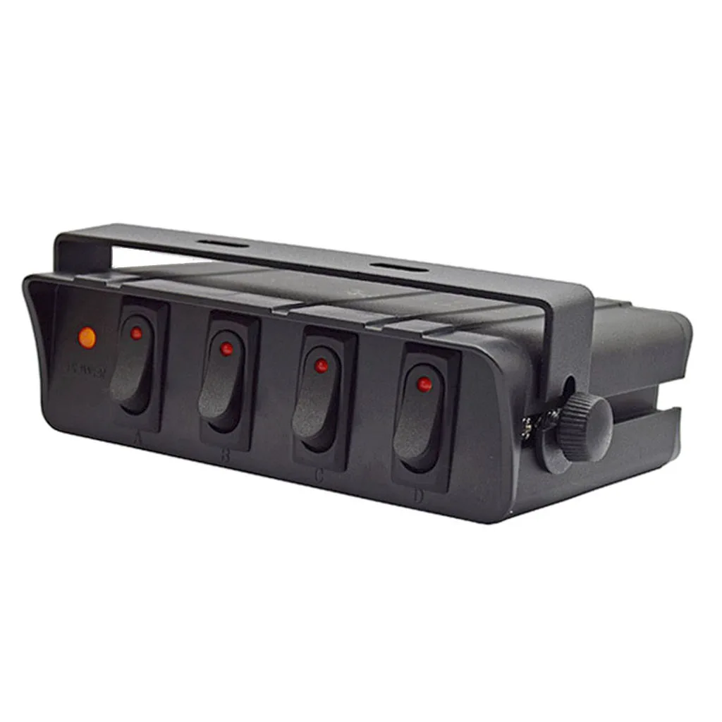 Heavy Gauge Wired Rocker Toggle Switch Panel 4 6 Gang Control Box for Universal Car Truck Marine Use