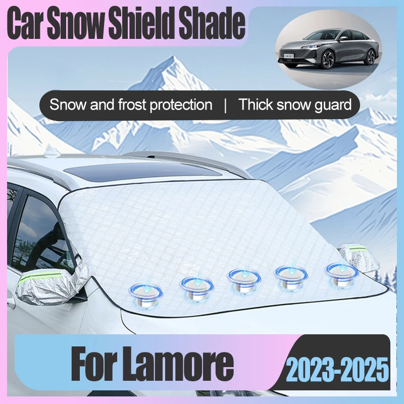 For Changan Lamore 2023~2025 Winter Car Snow Shield Shade Magnetic Antifreeze Frost Waterproof Protector Cover Auto Accessories