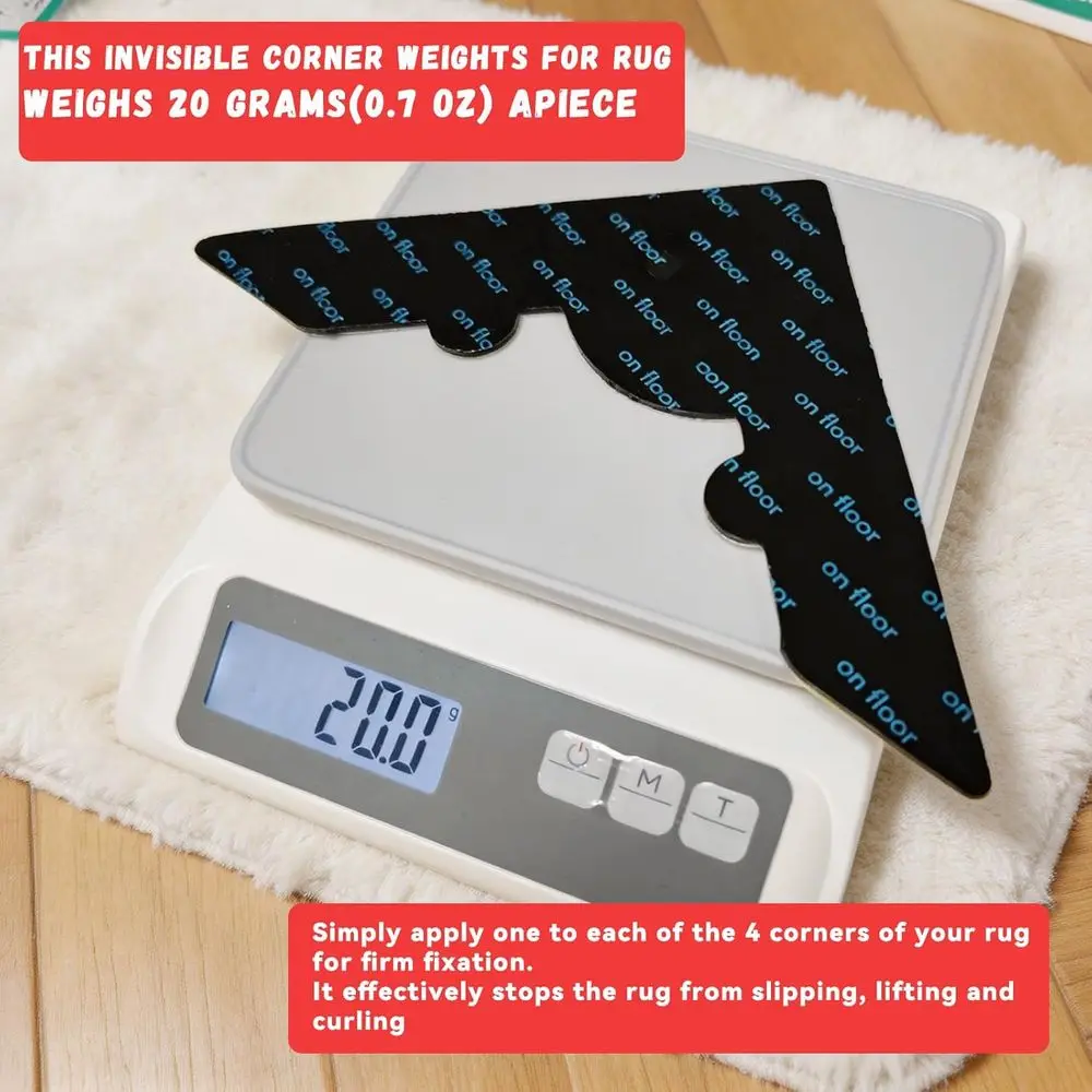 Non Slip Grippers, Reusable Rug Tape, No Damaging to Floor, Carpet Stickers or Hardwood Land Tiles, Strong Hold Carpet Gripper f view 4