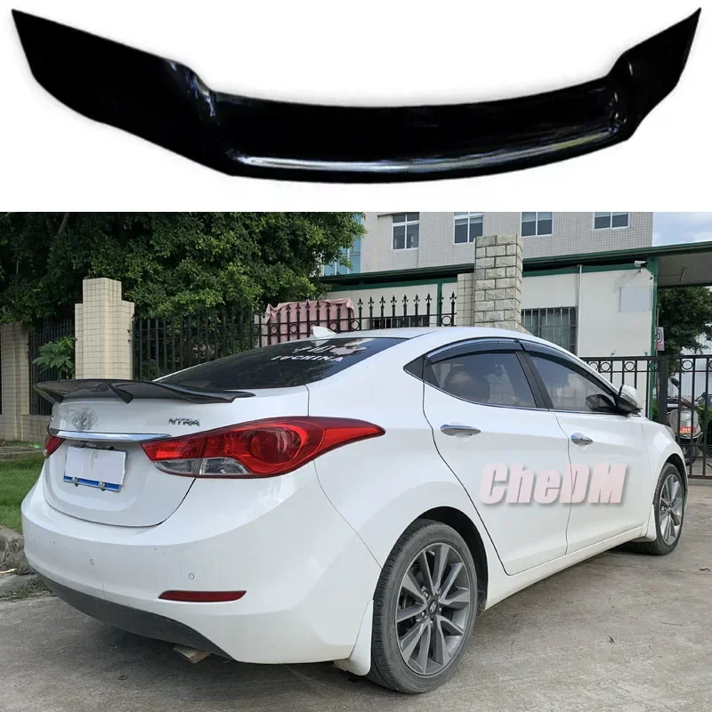 

For Hyundai Elantra 2012 2013 2014 2015 2016 Spoiler High Quality ABS Plastic R Style Rear Trunk Spoiler Wing Car Accessories