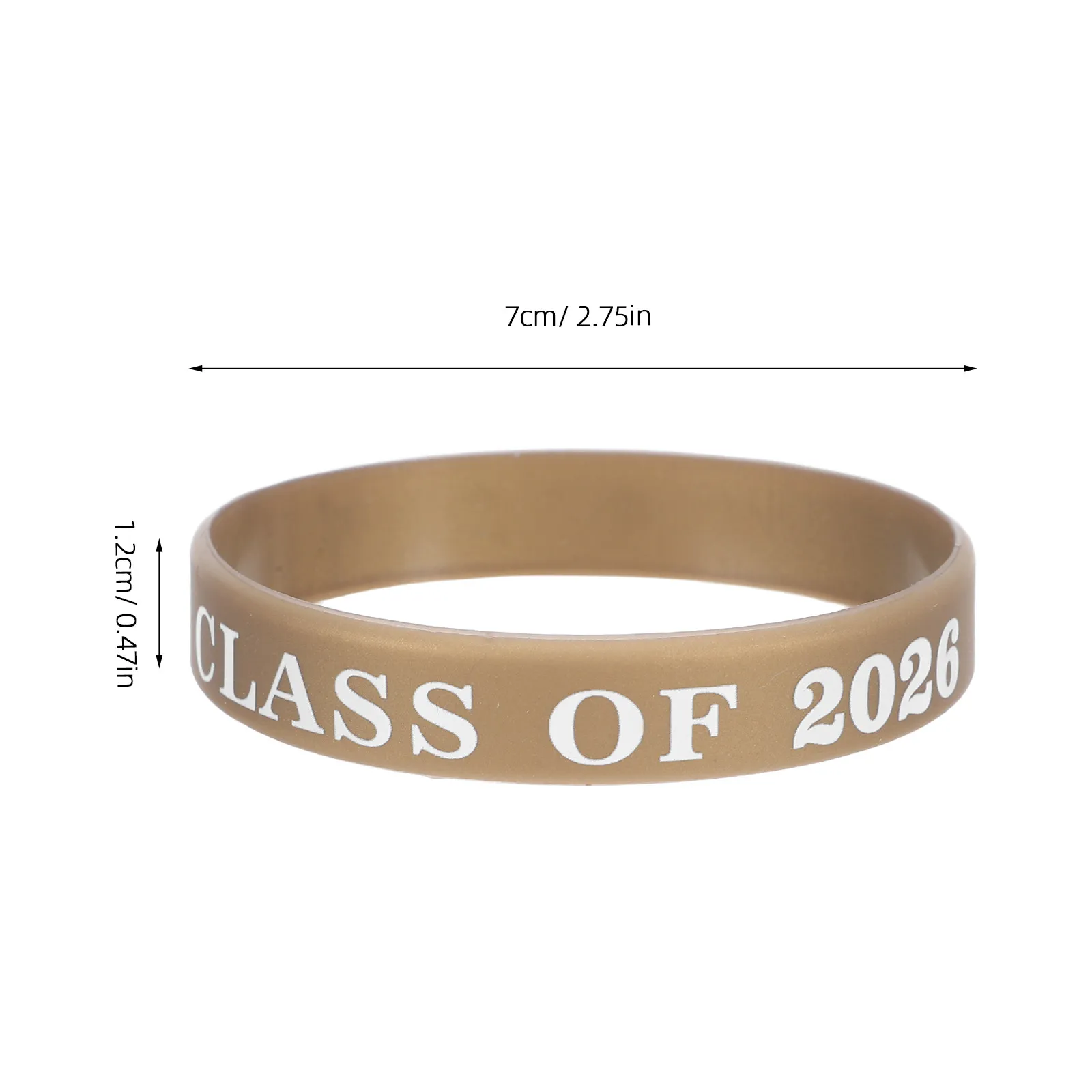 50Pcs Class of 2026 Graduation Bracelets Silicone Wristbands Debossed Grad Party Favors for Students Teachers Guests