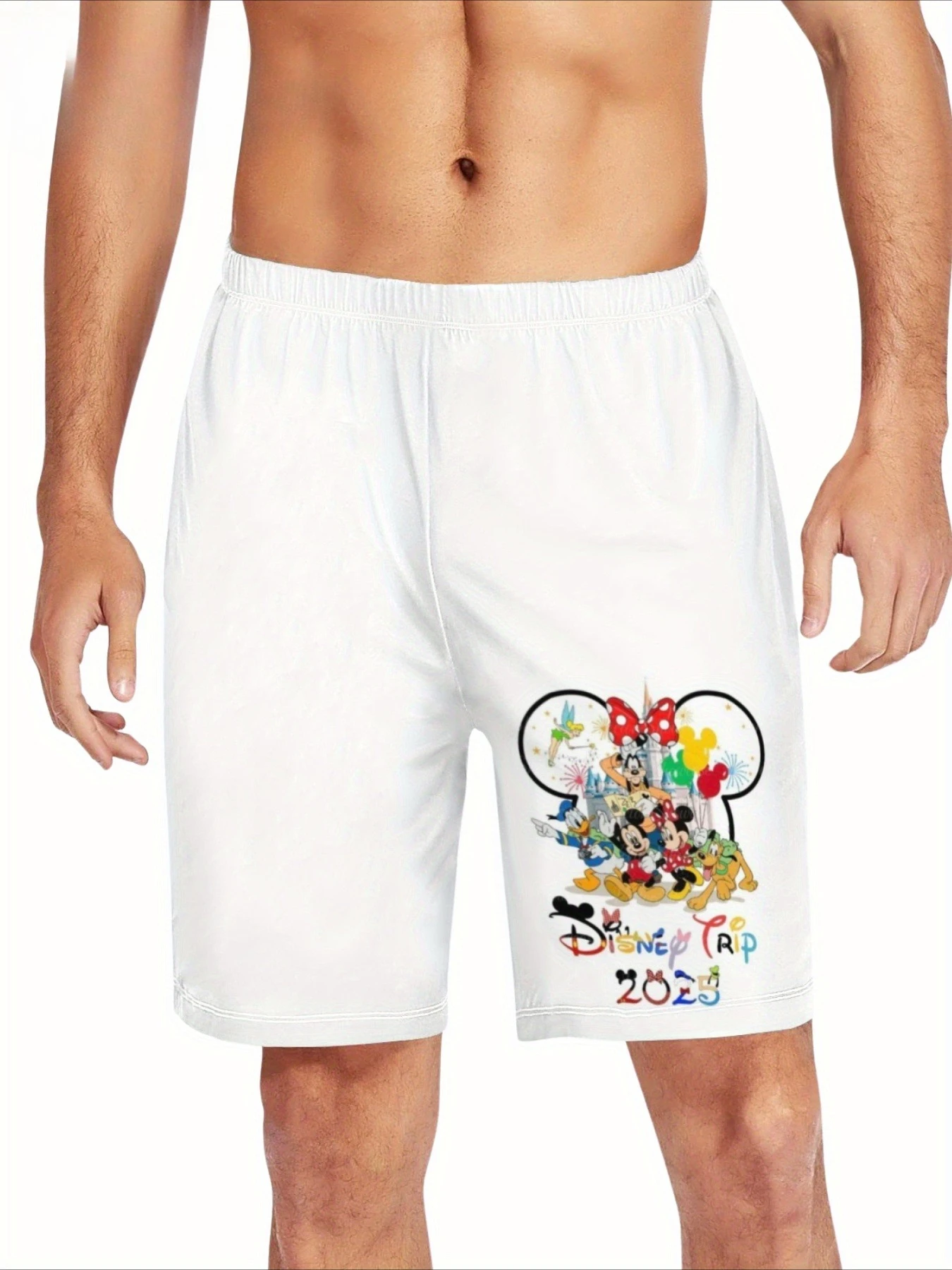 2025, Mickey Mouse und seine Freunde sind eine ideale Wahl für Sommer-Freizeit und Sportarten, geeignet für Familienshorts in Übergröße