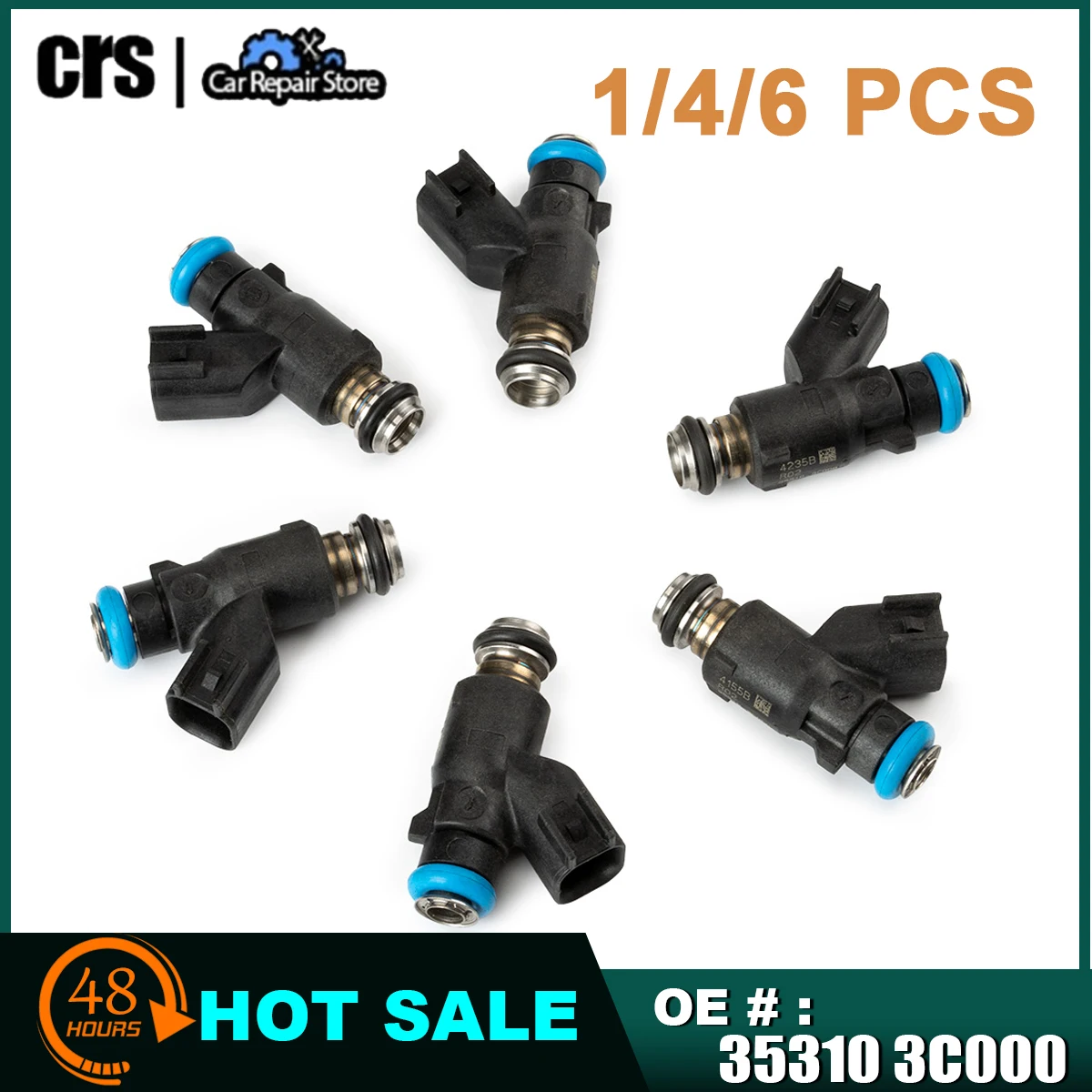 

1/ 4 / 6 PCS Fuel Injection Nozzle For Hyundai For KIA 3.3L 3.8L V6 Repair Injector OEM # 35310-3C000 35310-38010 35310 3C000