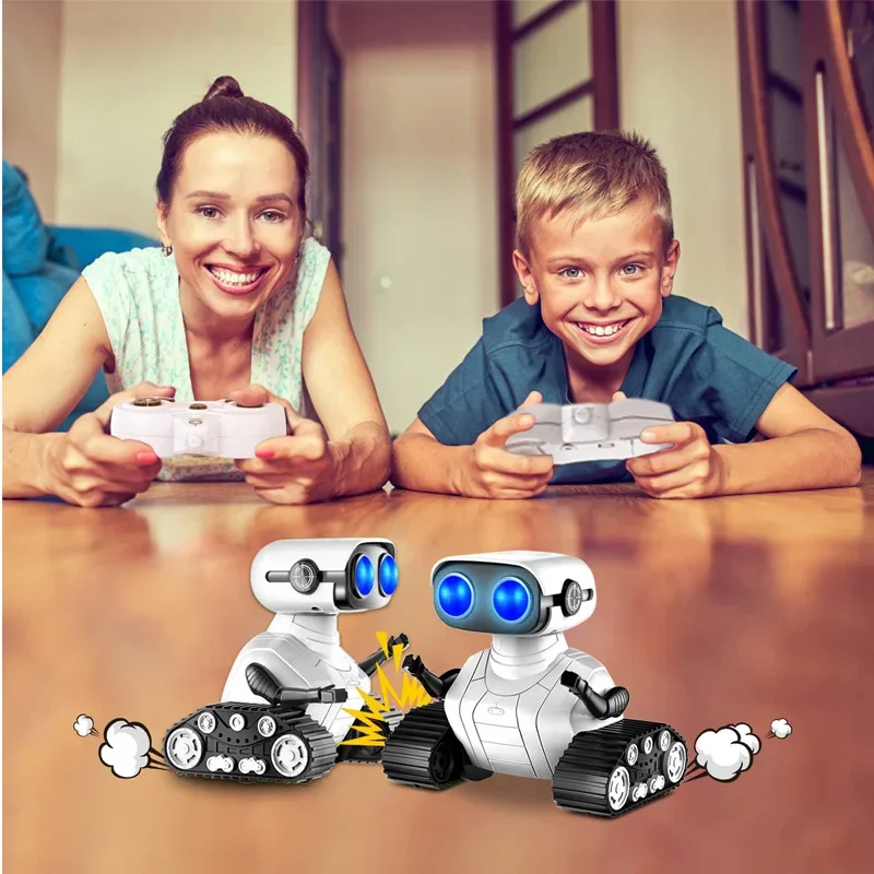 New Rechargeable Smart Robot With Music Dancing LED Eyes RC Ebo Robot Toys For Kids Remote Control Interactive Toy Children Gift