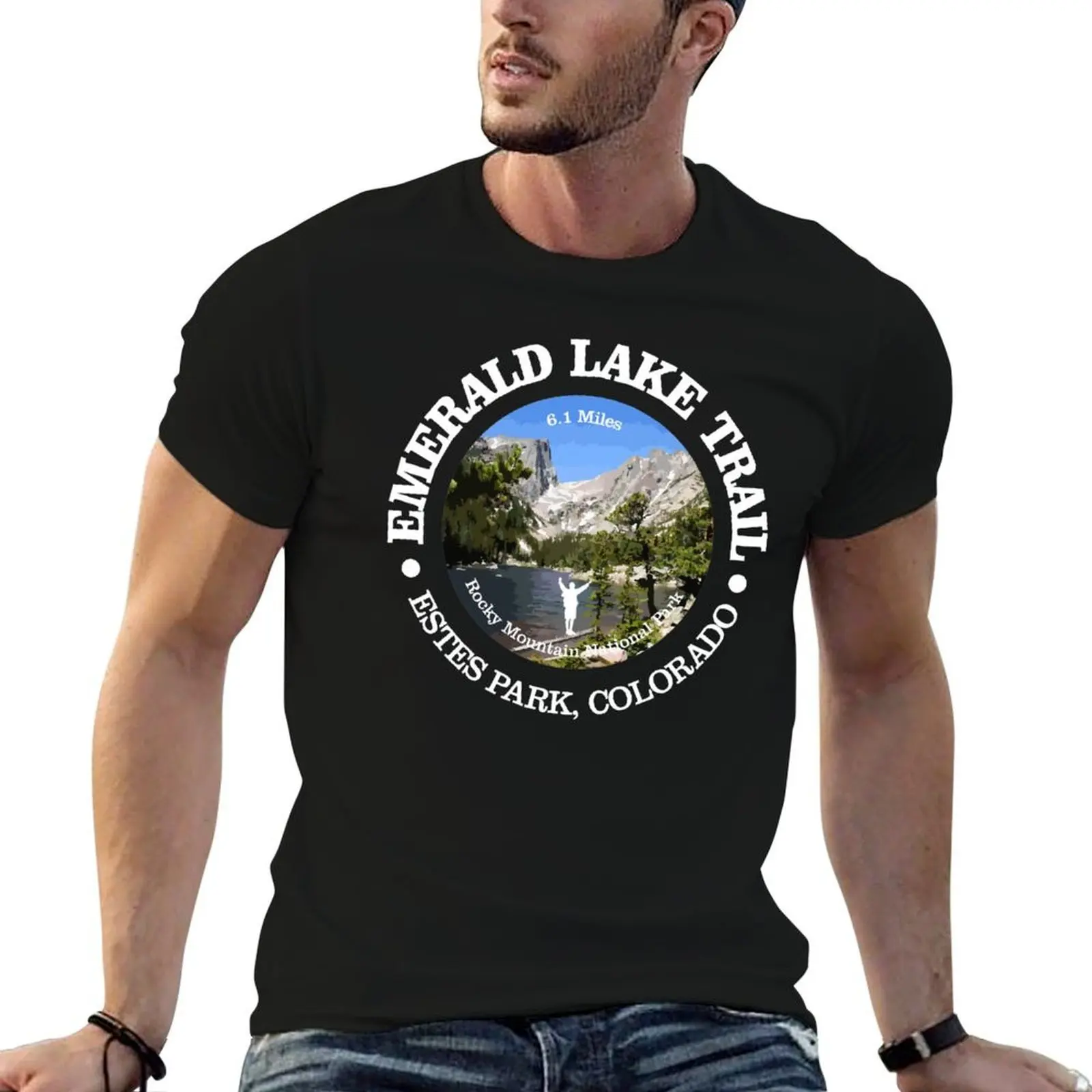 Camiseta Emerald Lake Trail (OBP), camisetas de anime para hombre, paquete de camisetas de algodón para hombre, camiseta 100% de algodón, camiseta de marca de lujo
