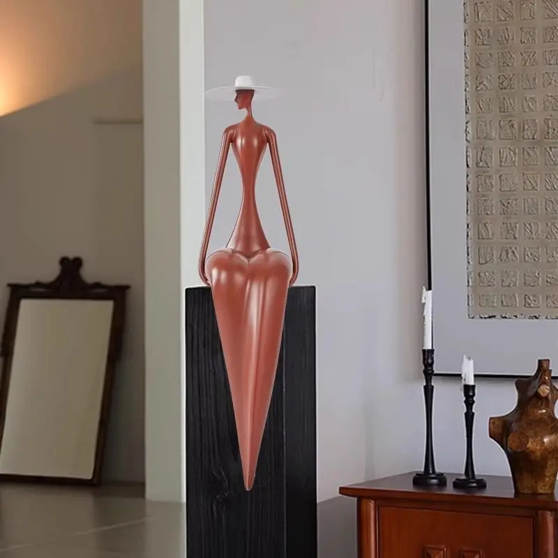 

Nordic Sitting Posture Figure Art Resin Ornaments Home Bookshelf Figurines Decoration Office Store Club Table Sculpture Crafts