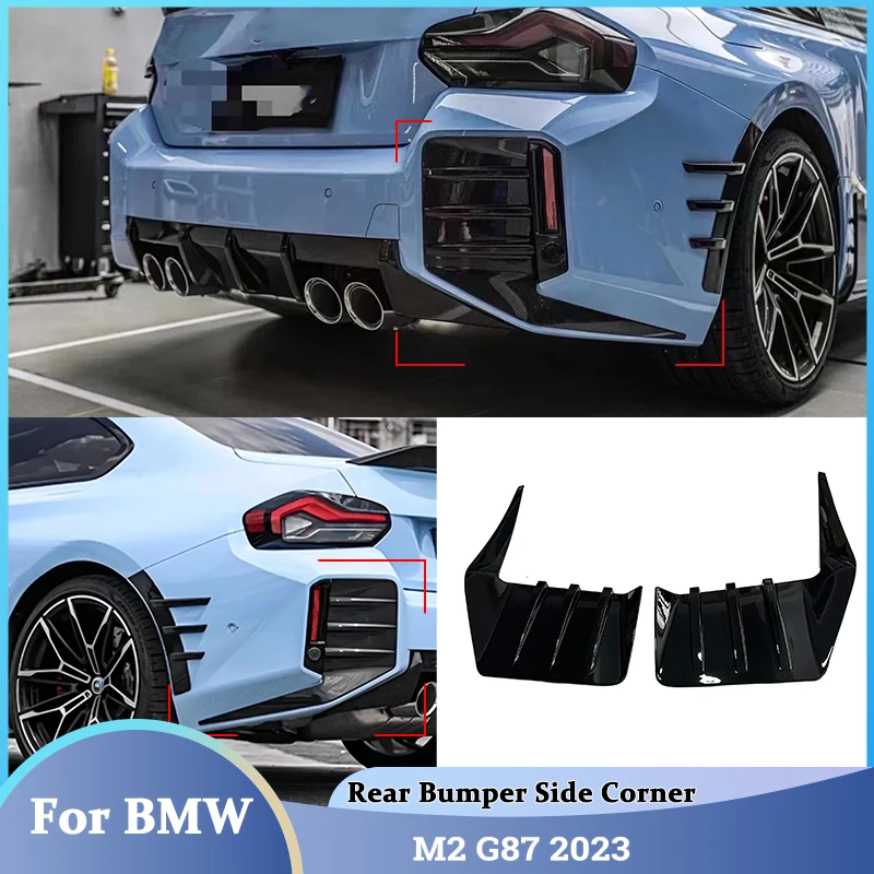 Hinten Stoßstange Seite Ecke für BMW M2 G87 2023 Hinten Seite Spoiler Diffusor Abdeckung Trim Seite Kotflügel Trim Abdeckung Auto zubehör