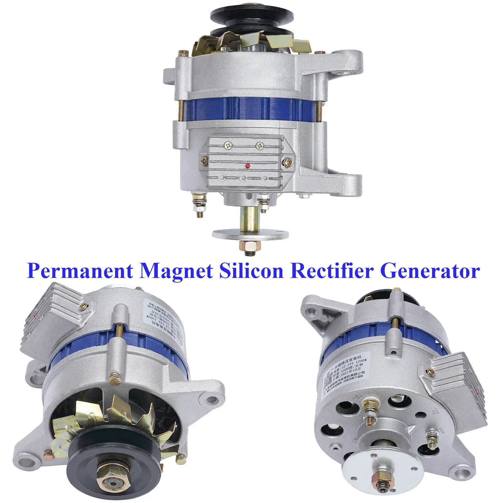 Alternator Magnet permanen tembaga Rpm rendah 1200W 12V Generator sinkron PMA