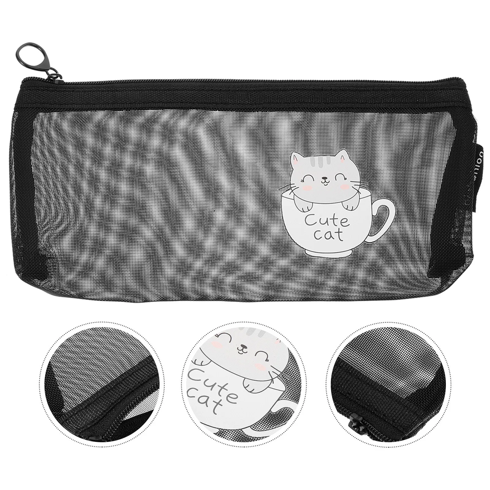 Bolsa de malla para bolígrafos, bolsa de lápices transparente, organizador de papelería para estudiantes, Material Premium, mano de obra fina, regalo de cumpleaños, 1 Uds.