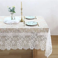 Rectangular Lace Tablecloth Vintage Table Cloth Wedding Kitchen Dining Coffee Table Cover Jacquard Birthday Party Decoration 2