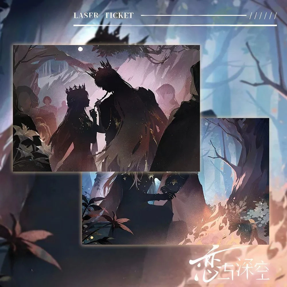 Карточка-силуэт-персонажа-Ксавье-из-love-and-deep-space-аниме-карточка-Ломо-с-силуэтом-Короля-Теней-Шэнь-Синхуэя-лазерный-билет