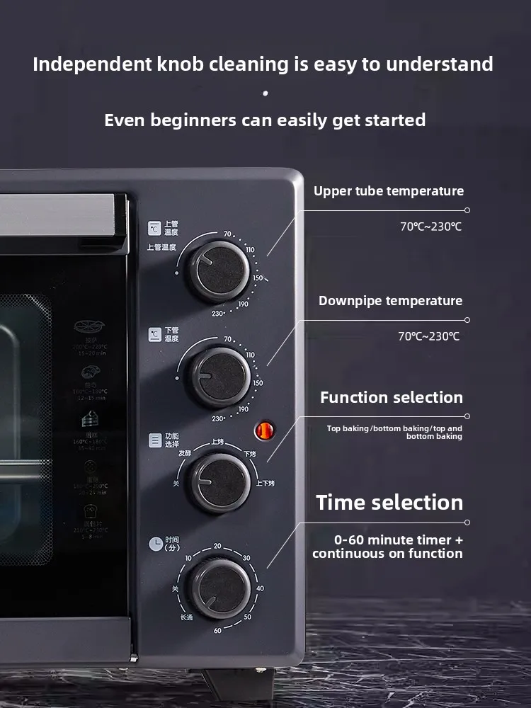 فرن كهربائي منزلي 2025 مقلاة هوائية جديدة مخصصة للخبز الكل في واحد أوتوماتيكية بالكامل بسعة كبيرة تبخير وخبز #4