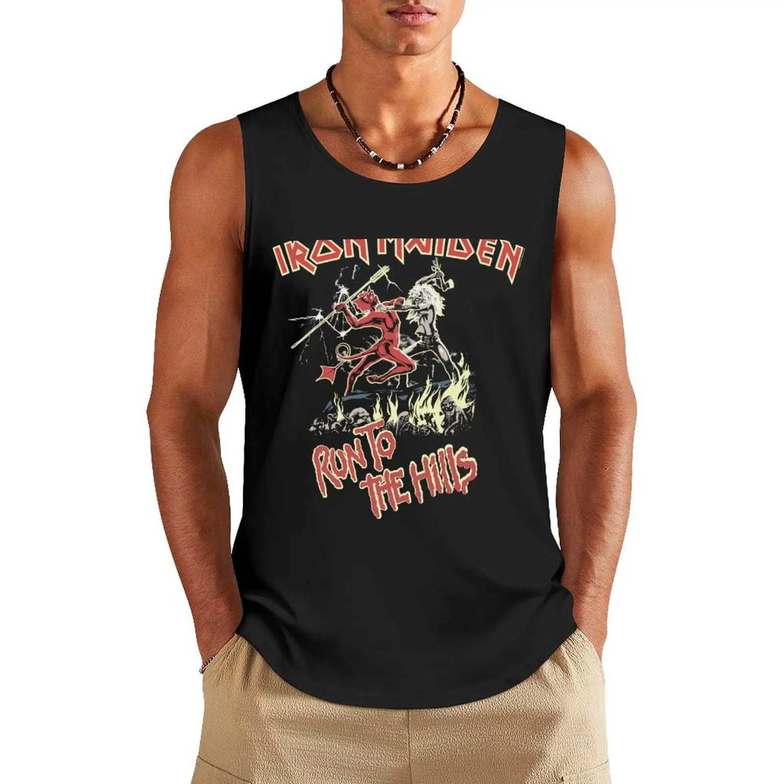 - Run to the Hills Tank Top sleeveless shirt man bodybuilding men clothes Men's gym