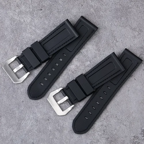 Imagen 2 del producto Correas de reloj de lona y caucho de 26-24mm, correa de reloj de camuflaje para las marcas Garmin, Diesel, JEEP, Panerai, Luminor, Diesel