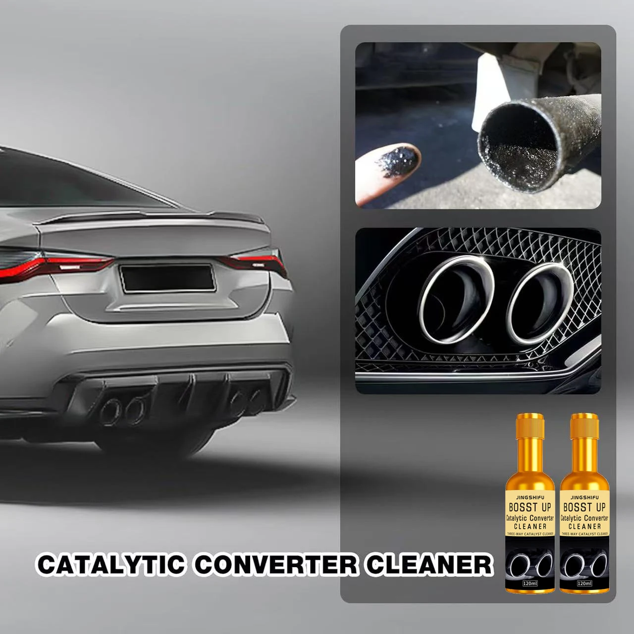 6x120ML Catalytic Converter Cleaner Engine Carbon Deposit Remover Fuel System Cleaner for Improved MPG Power Reduces Emissions