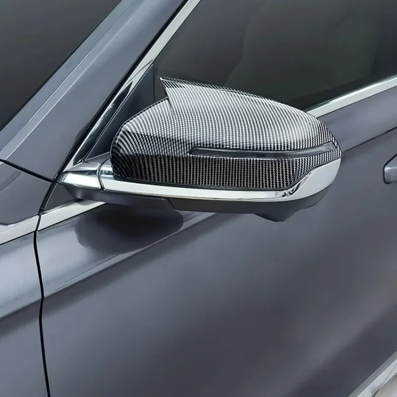 For GEELY Monjaro KX11 Xingyue L 2021-2025 1 Pair Rearview Side Mirror Cover Cow Horn ABS Reversing Mirror Protective Case