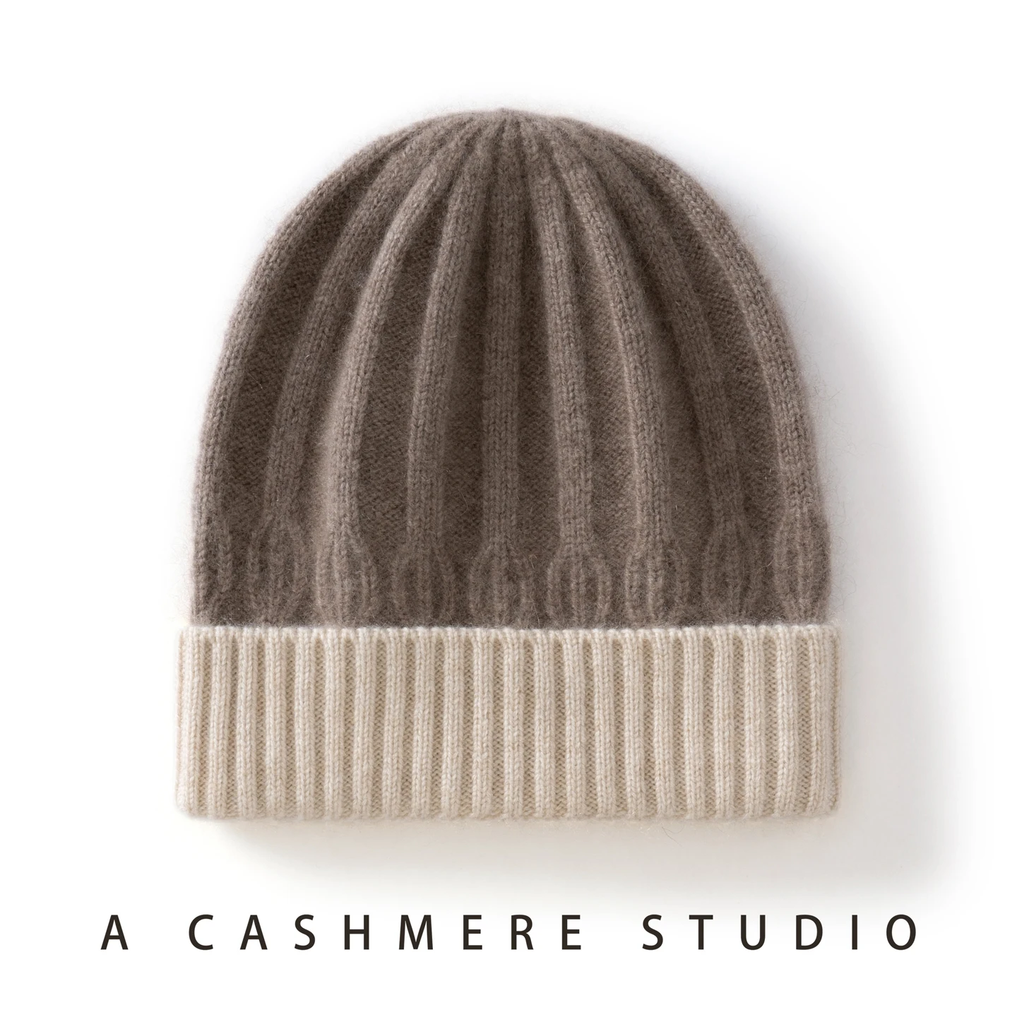 High Quality Natural Cashmere Caps Women Fashionable Mixed Color Winter Hats Outdoor Warm Cap Knitted Casual Beanies For Kids