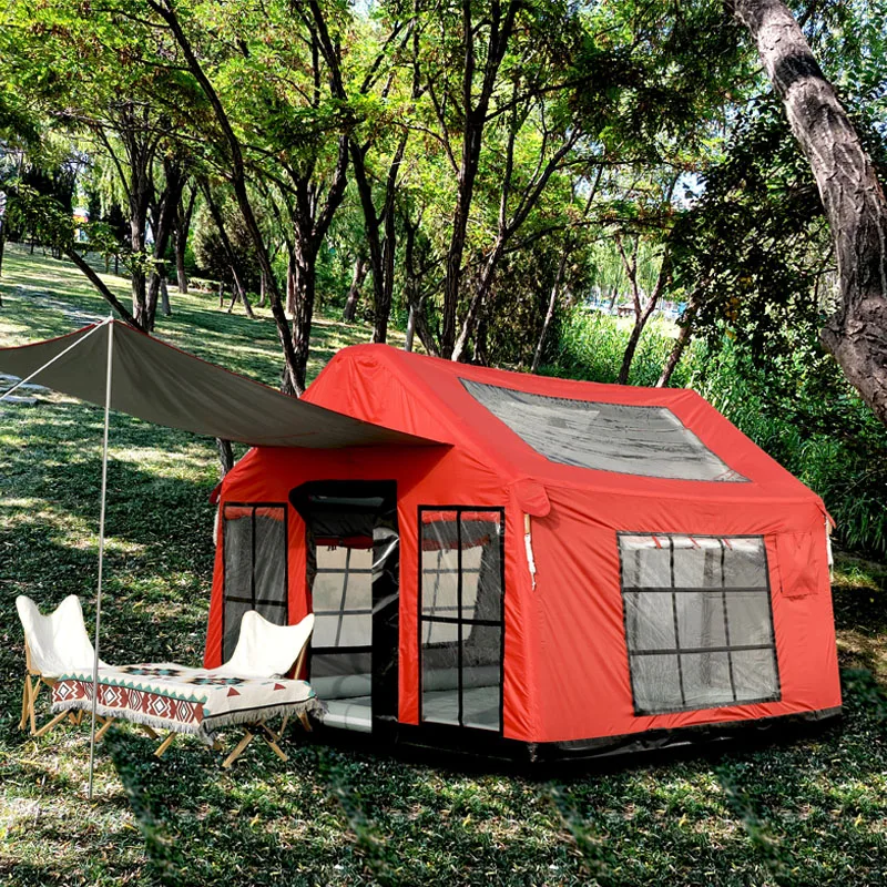 Inflatable Tent 4 Season, Waterproof Windproof Shelter, Autumn Winter Outdoor Camping Gear for Family Travel Use