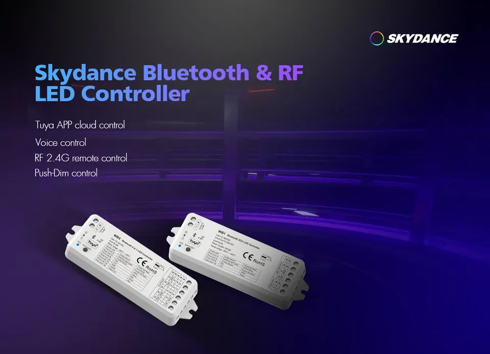 Imagem -04 - Controle de Voz Dimmer para Cor Única Wi-fi Inteligente rf 2.4g 2ch 5a Compatível com o Aplicativo Tuya Faixa de Led Cct Wb1 Bluetooth Wt1