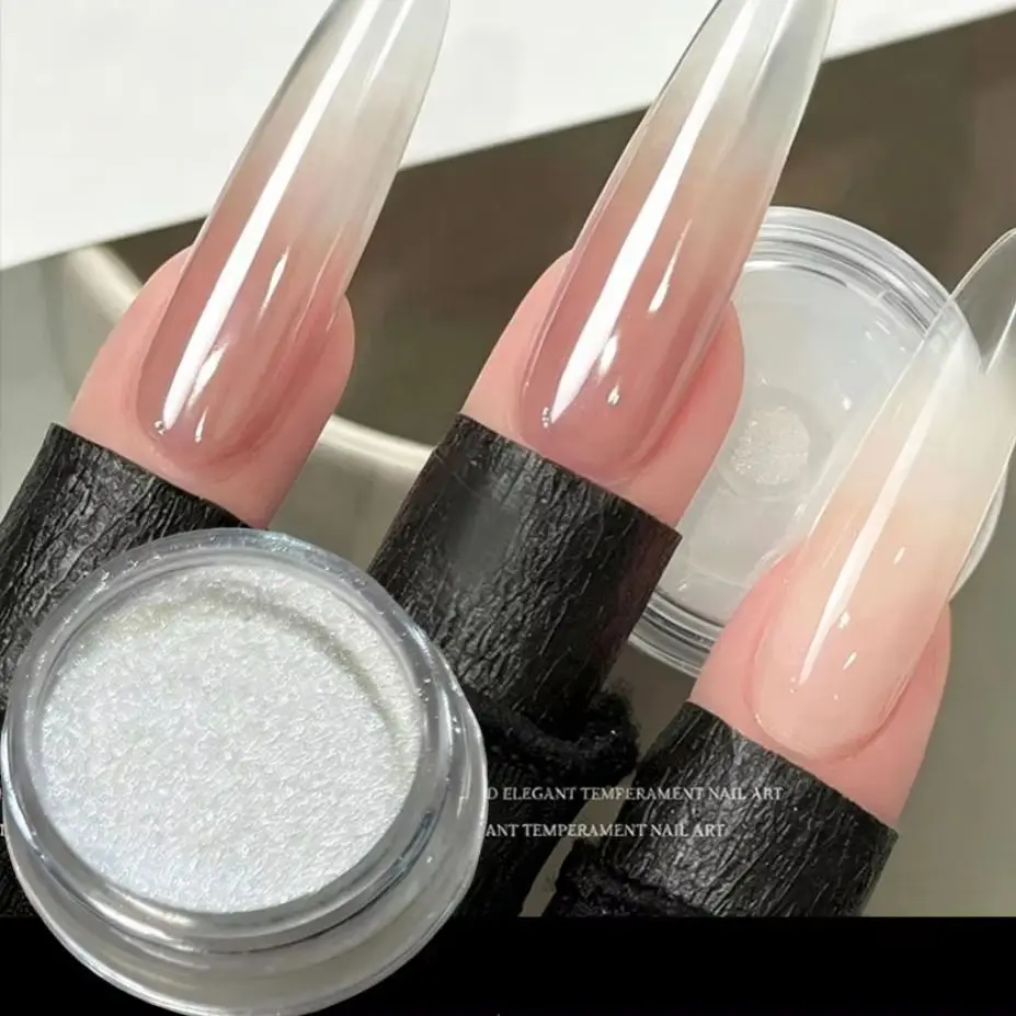 1 Jar High Transparency Fill Light Aurora Nail Powder Bright Plated Color Crystal Plating Moonlight Nail Pigment Shiny Nail Dust