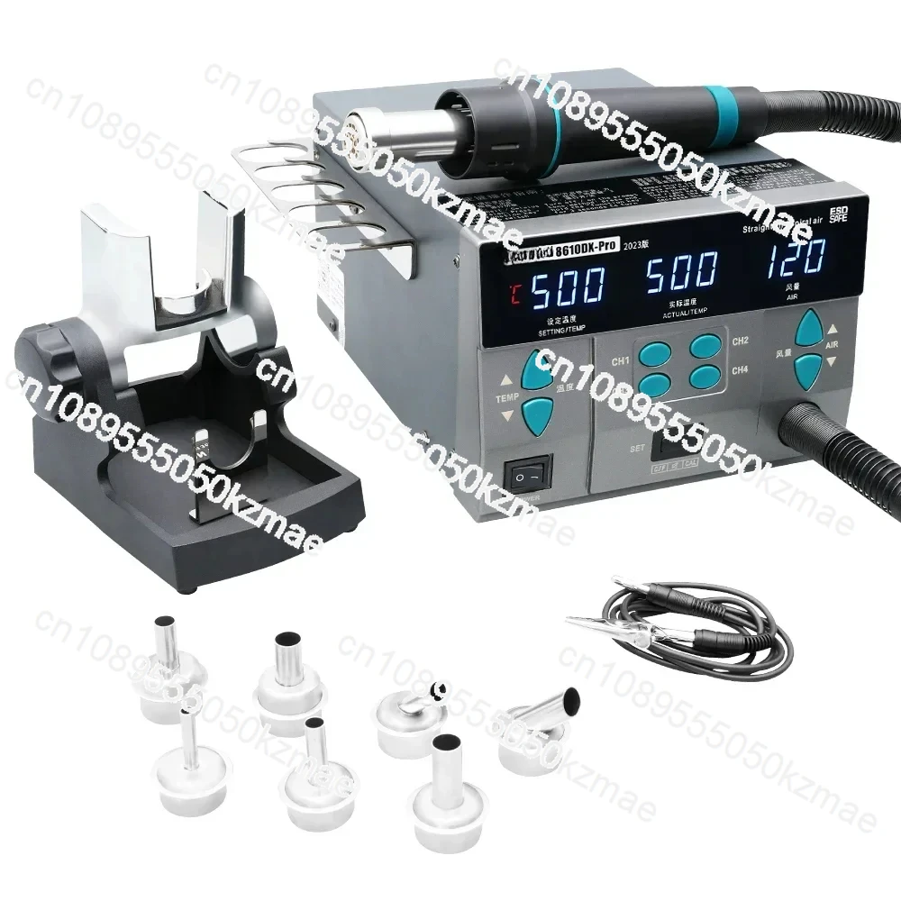 8610DX Pro 1000W Hot Air Rework Station Microcomputer Digital Display BGA Rework Station Curved Nozzle Welding Repair Tool