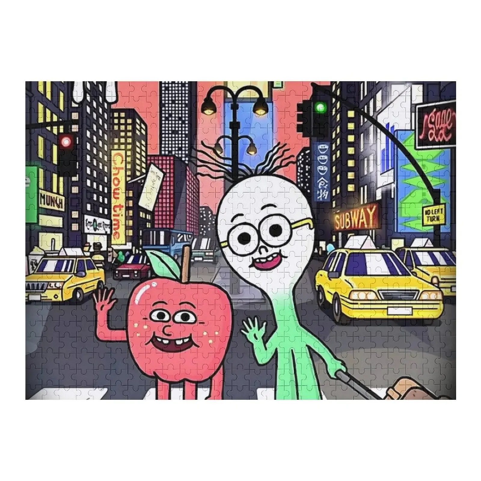 

Apple & Onion Jigsaw Puzzle Anime Custom Wood Toddler Toys Puzzle