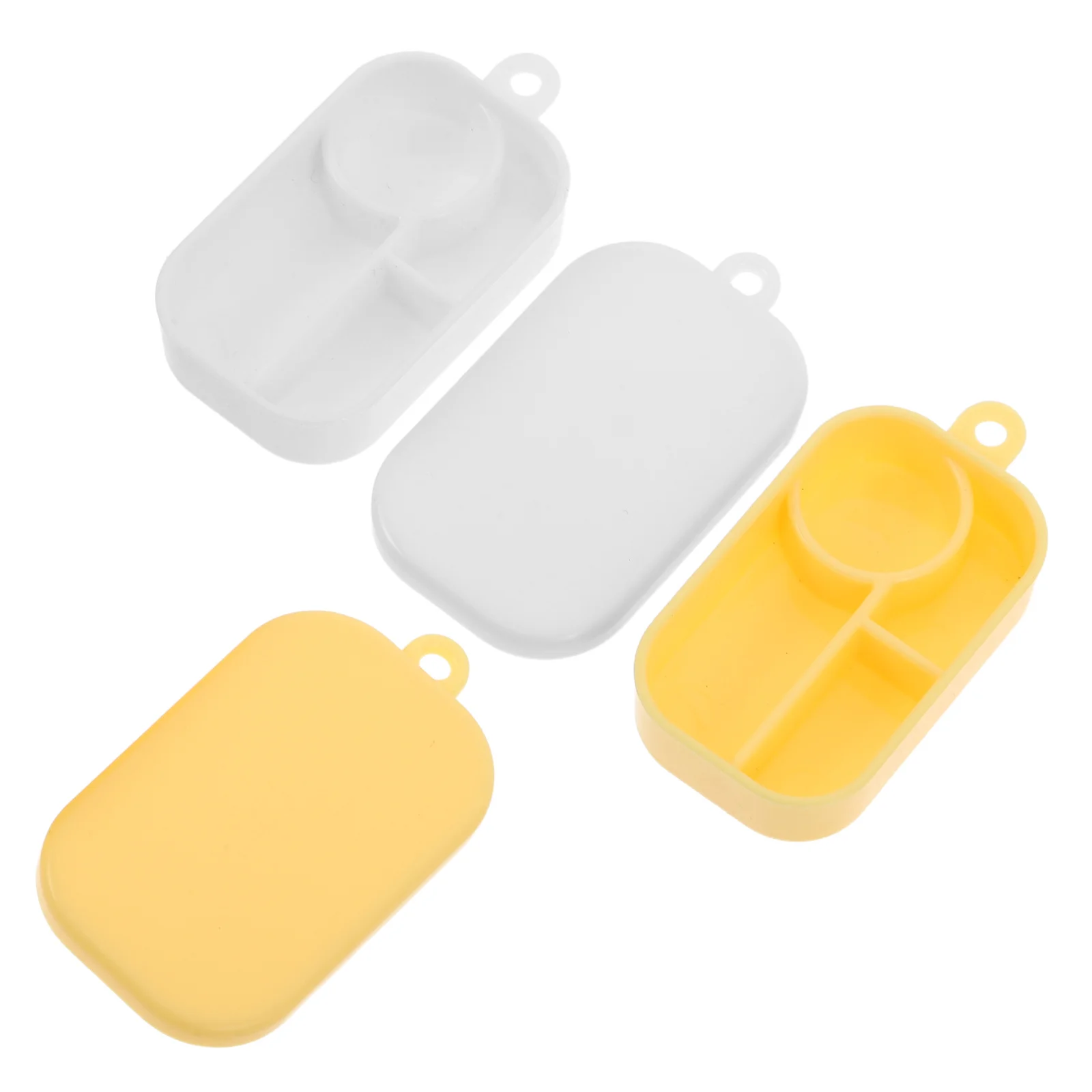 50개 미니어처 음식 용기 분할된 섹션 소꿉놀이 주방 게임 액세서리 인형집 미니 식사 상자 어린이용