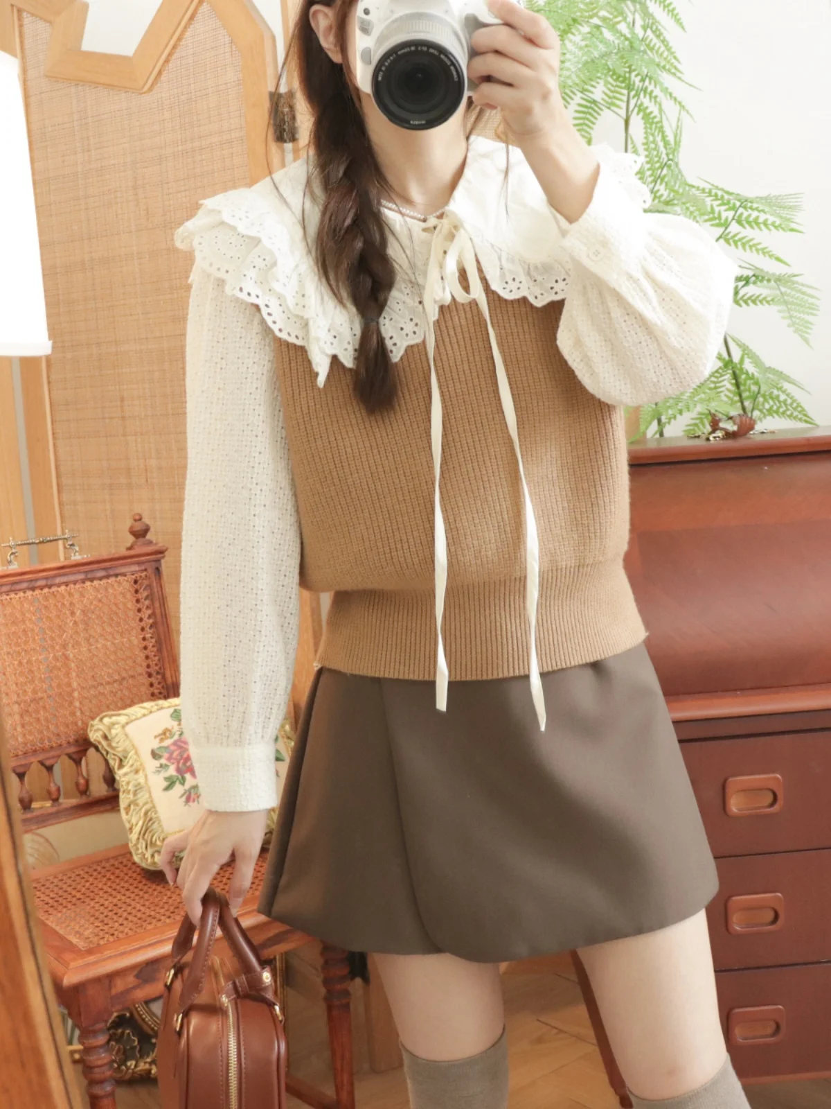 

Осенне-зимний вязаный жилет для женщин с круглым вырезом, мягкий, уютный, для многослойных образов, в корейском стиле, укороченный