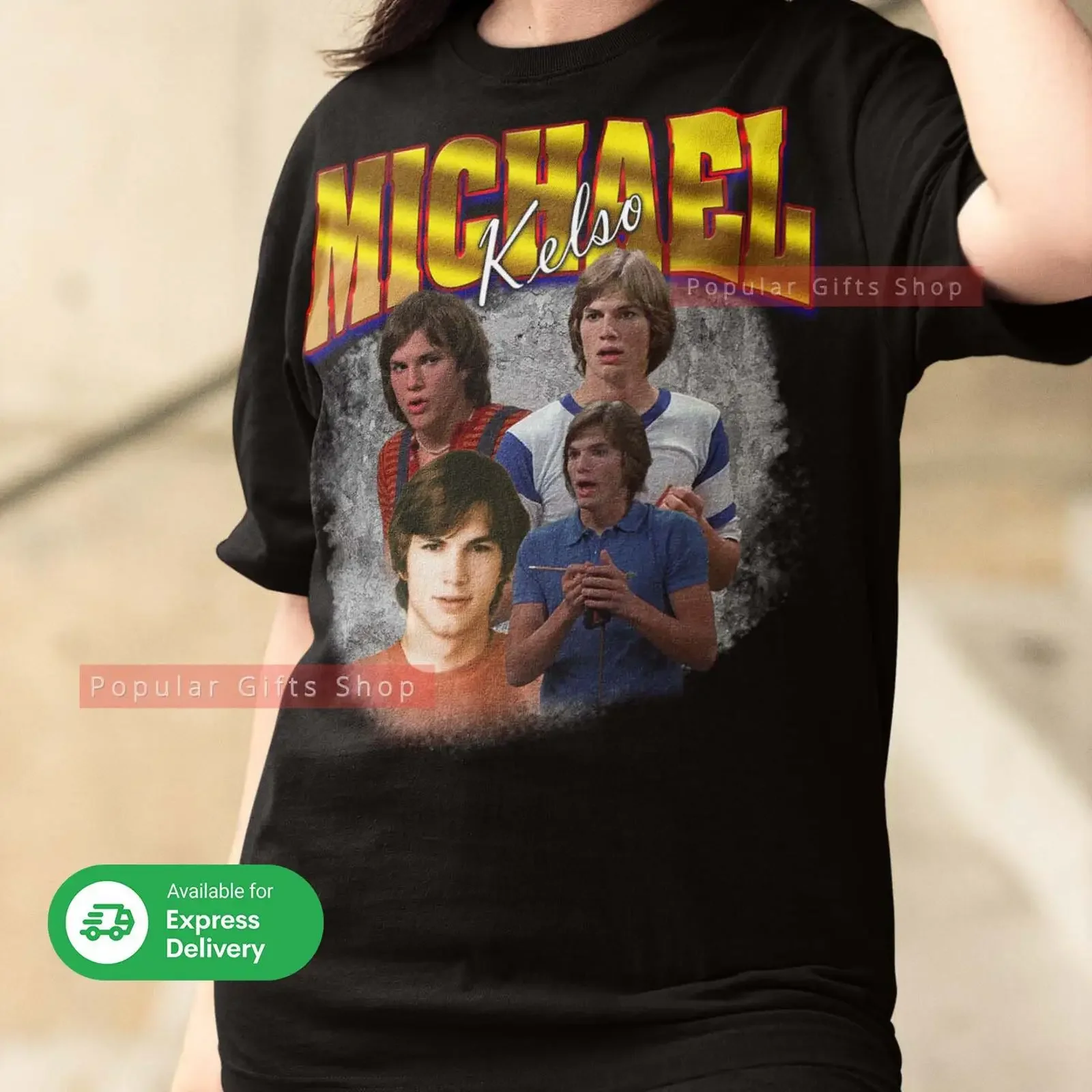 Camiseta Vintage de Michael Kelso de la Serie That '70s Show, Retro, para Fans de Ashton Kutcher, Envío Exprés Disponible, Lavada, Suave y Cómoda