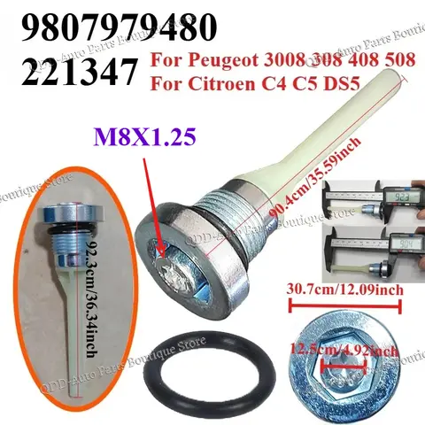1/2Pcs 9807979480 221347 For Peugeot 3008 308 408 508 Citroen C4 C5 DS5 Automatic Transmission Gearbox Oil Drain Screw