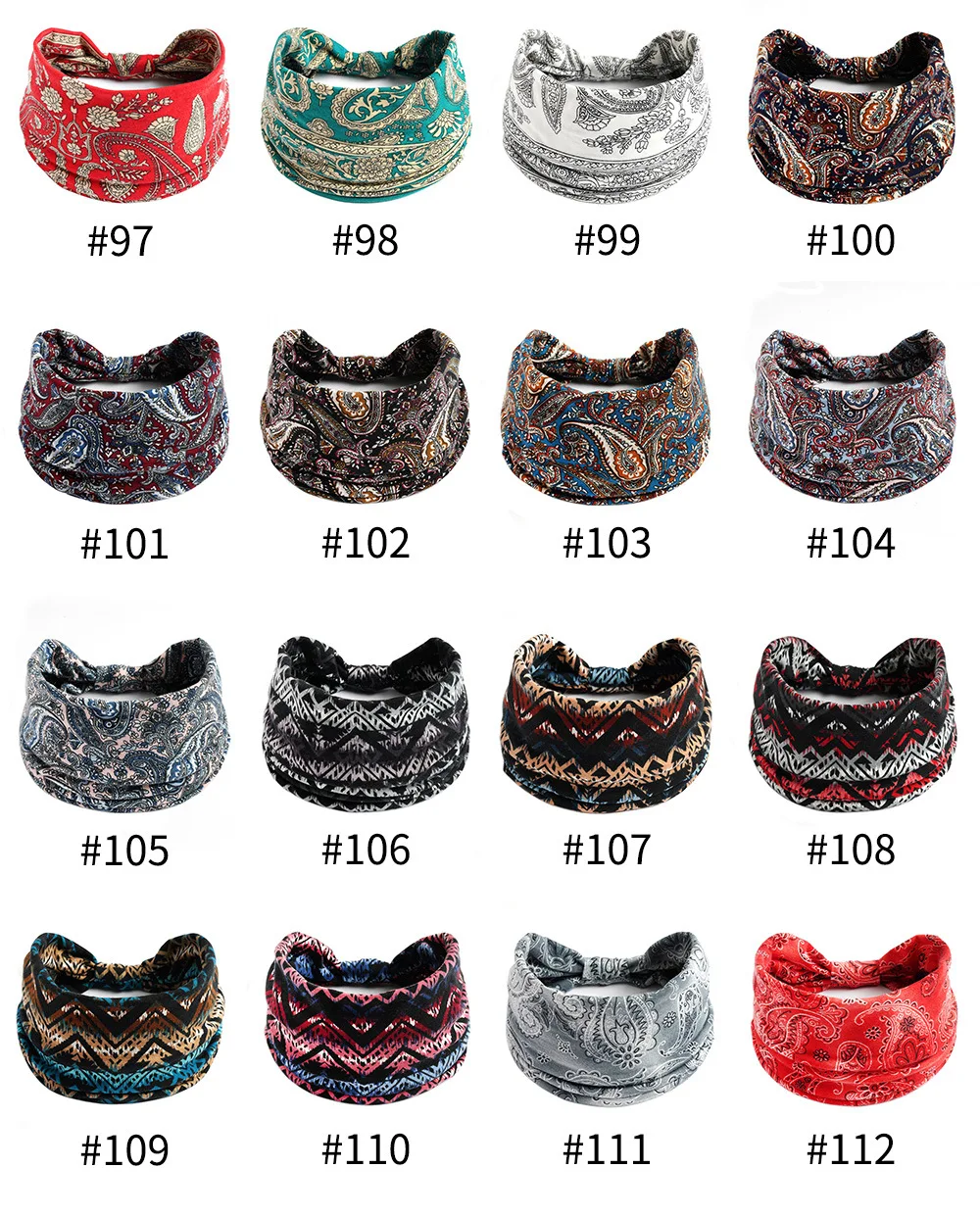 Breite Boho Stirnbänder für Frauen Mädchen elastische Turban Headwrap Knoten rutsch feste Haar bänder Sport Yoga Laufen Stirnband Haarschmuck – Detail 8