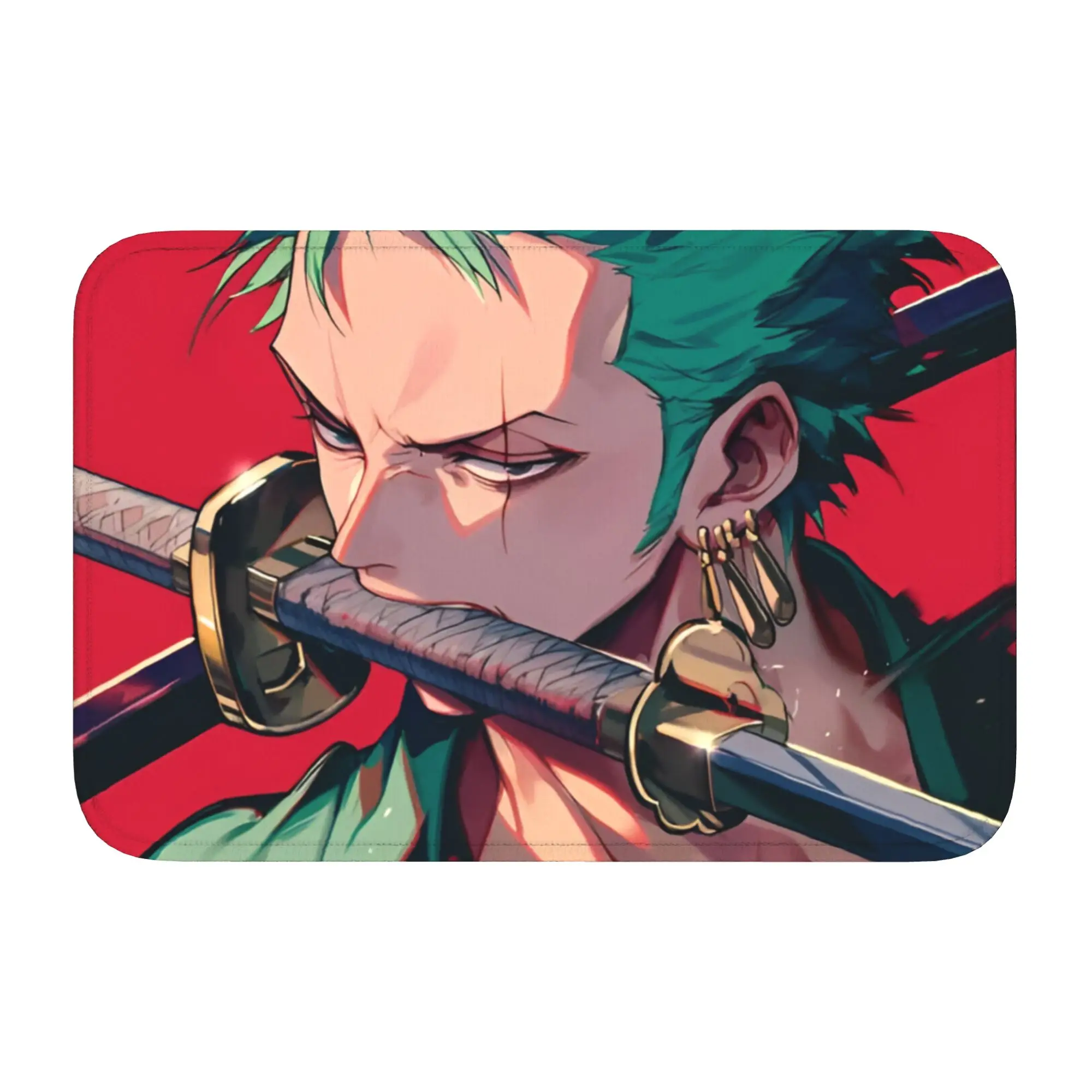 

Коврик для входной двери Zoro O-One P-Piece Anime, уличный, для кухни, ванной, спальни, прикроватный коврик, напольный коврик