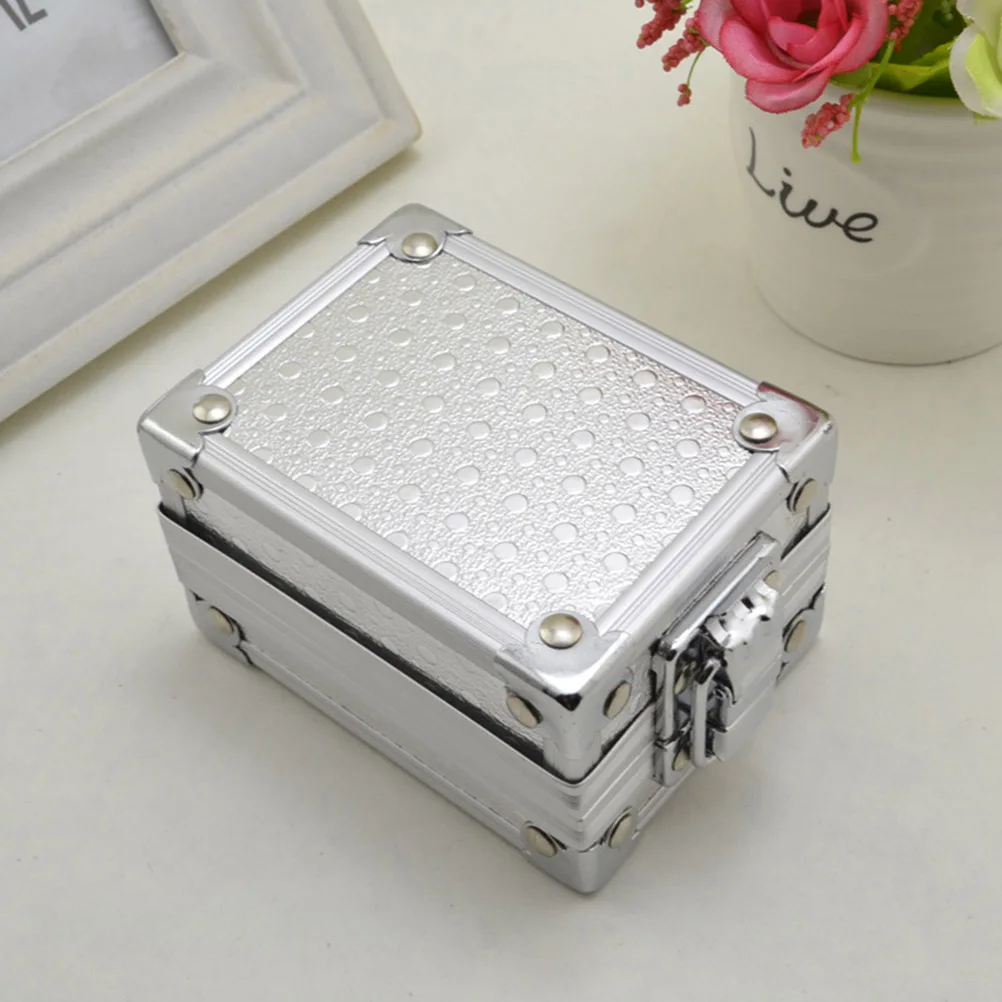 

Metal Watch Box Display Case Unisex Storage Organizer Transparent Lid Rustproof for Business Home Use Accessory