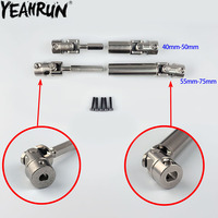 YEAHRUN Stainless Steel Center Drive Shafts D-Shaped for 1/18 RC Crawler TRX4M Bronco Defender, K10 F150 Upgrade Parts