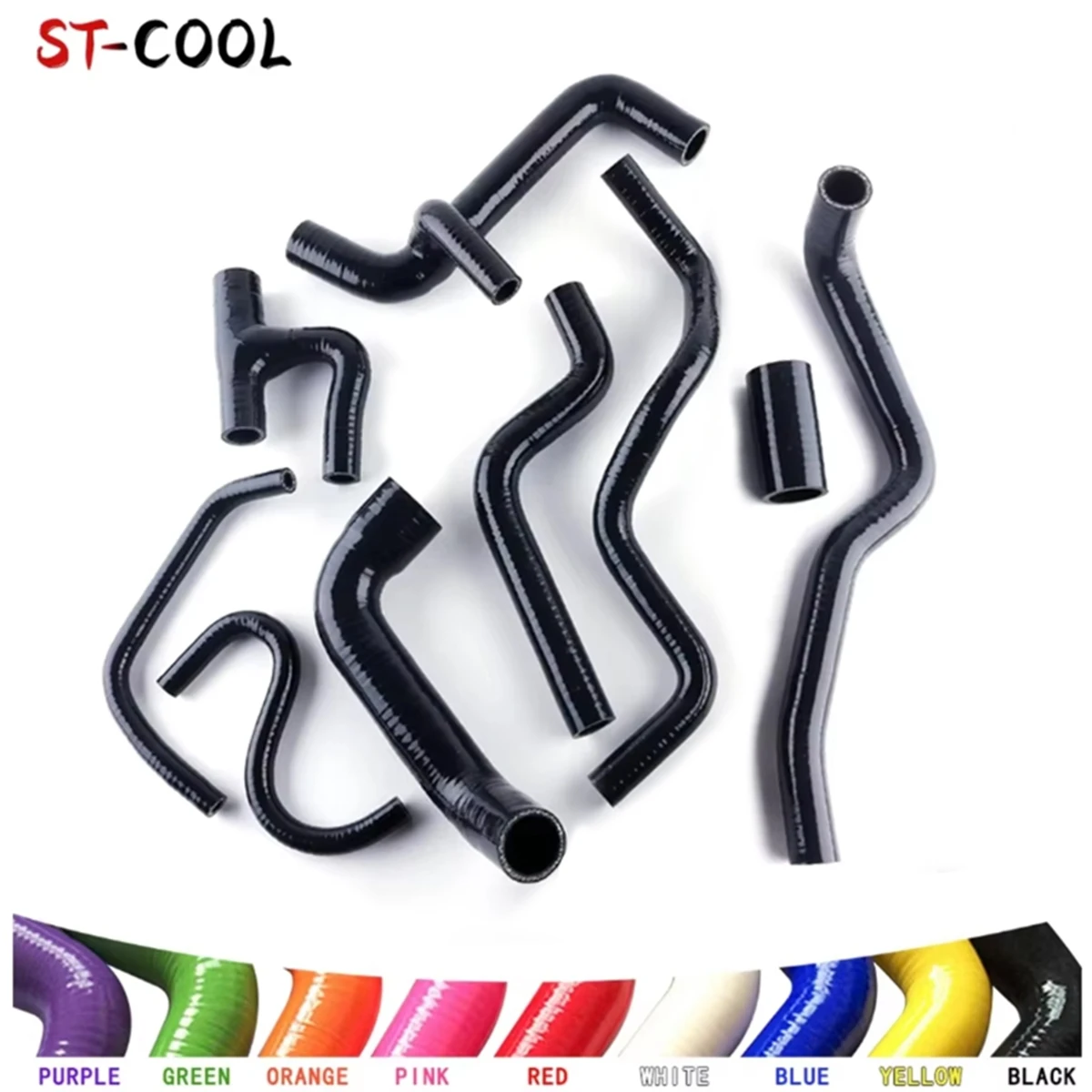 Kit de Mangueras de Silicona para Radiador (9 Piezas) para Volkswagen VW G60 Corrado 1.8L Supercargado / Jetta Golf Mk2 PG sin Convertidor Catalítico
