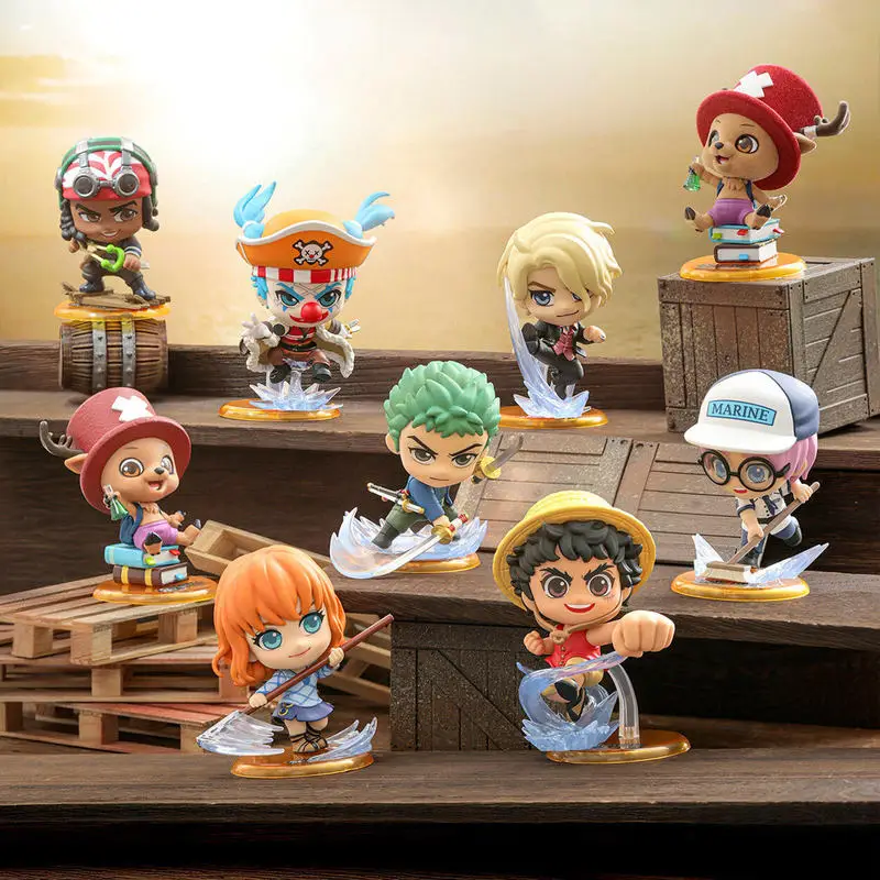 

Hot Toys Authentic One Piece Cosbi Blind Box Mini Figure Cute Chibi Luffy Zoro Anime Collectible Decor For Anime Fans Collectors