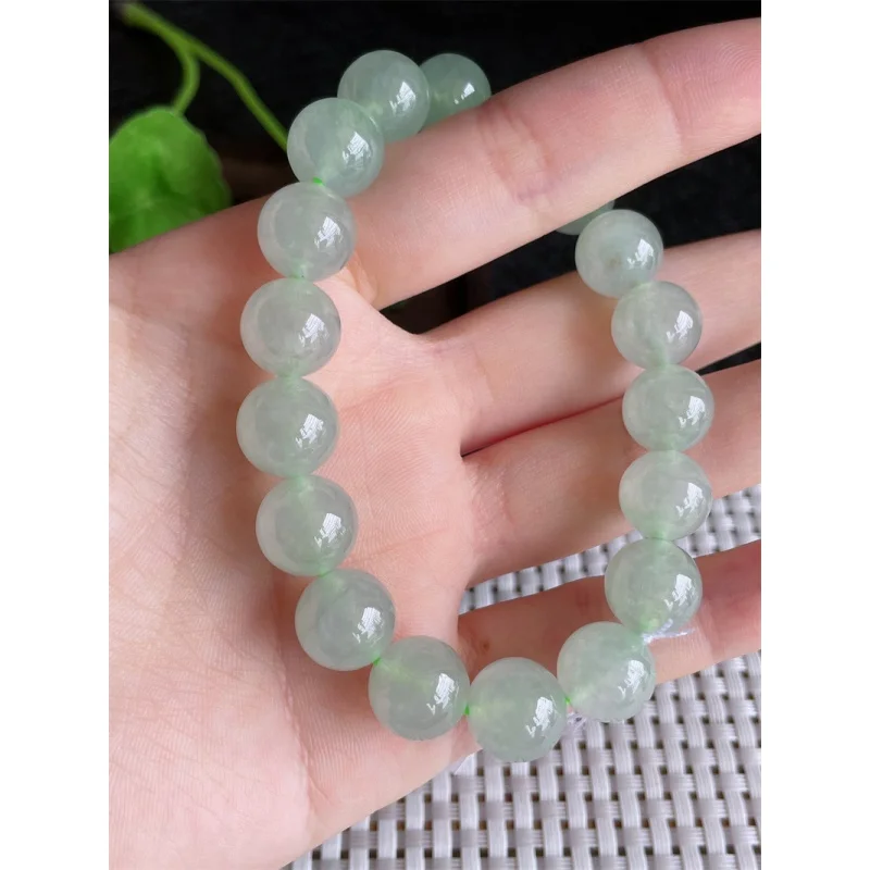 Myanmar Natural a Bracelet Bead Ice Jade round Beads 18 Pcs 45.12G Wholesale