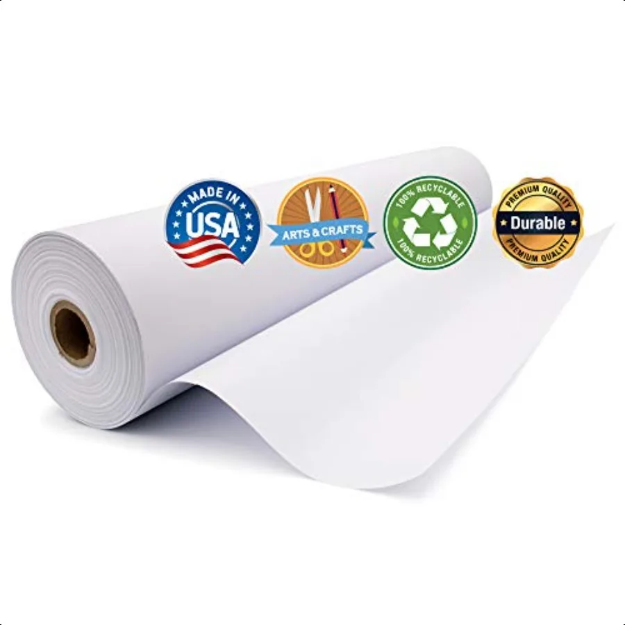 

Durable Art Easel Paper Roll for Crafts Drawing Painting Ideal for Projects 17.75 inches x 100 feet by Paper Pros