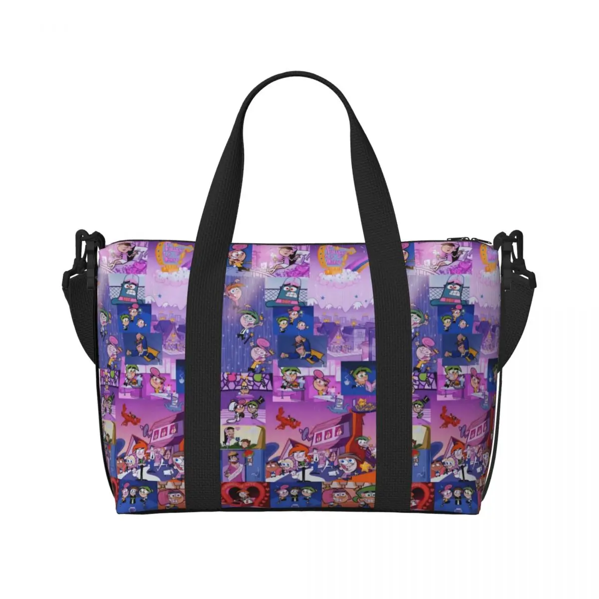 

Изготовленные на заказ продуктовые сумки-тоут The Fairly Oddparents, женские сумки большой емкости в стиле аниме, пляжные дорожные сумки для спортзала