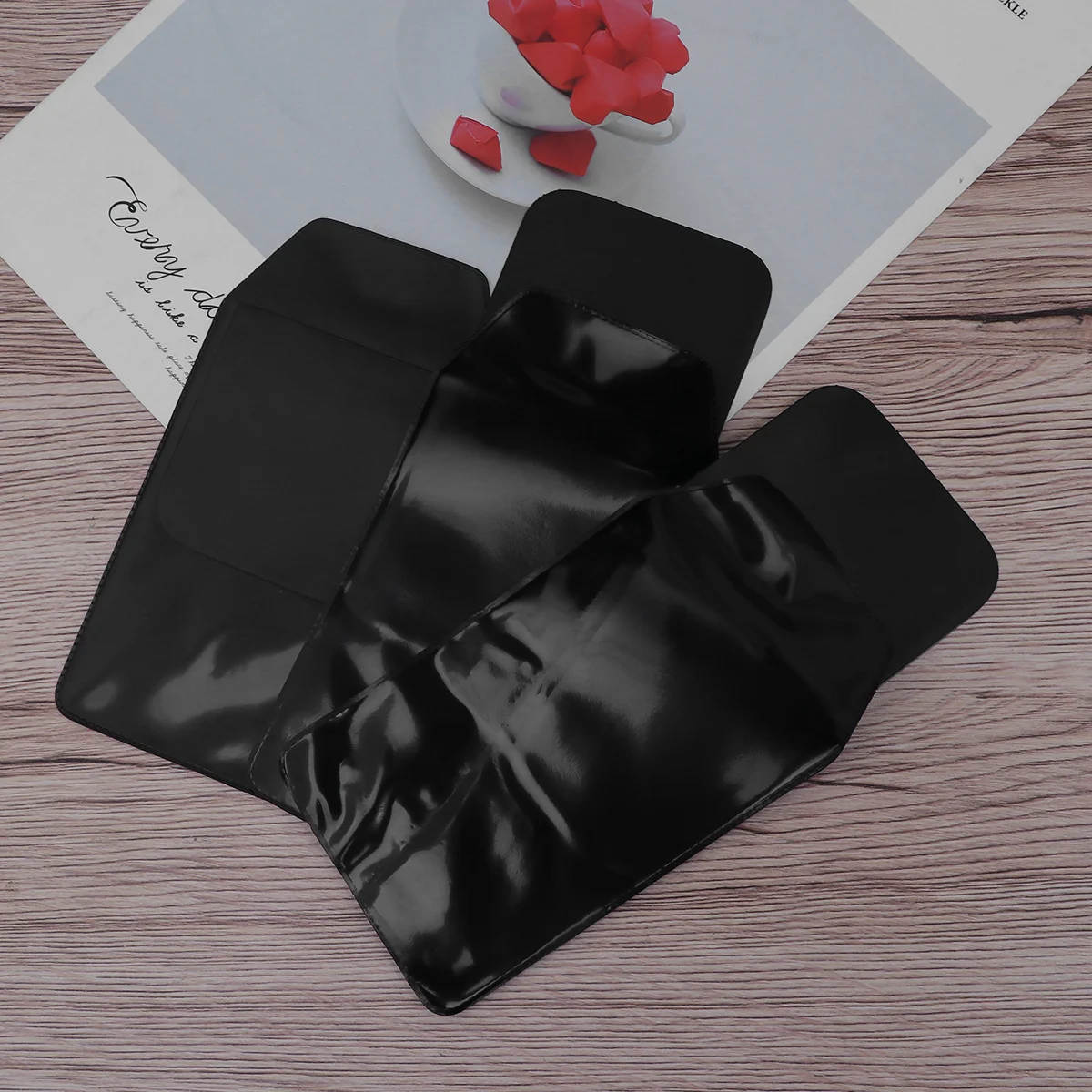 10Pcs Anti-Wear PVC Pen Protector Bag Trapezoid Shape Waterproof Pencil Case Black for Pens and Small Trinkets